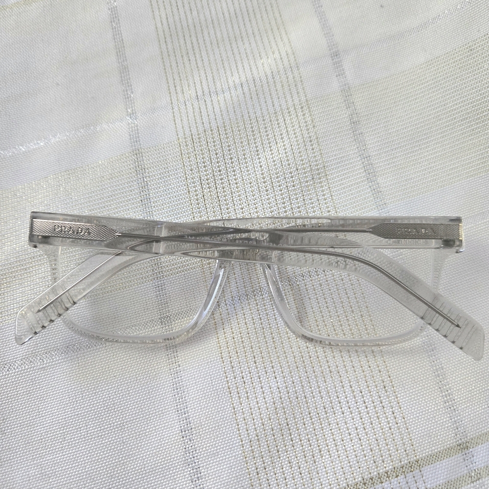 Prada Men's Transparent Gray Glasses - Picture 5 of 15